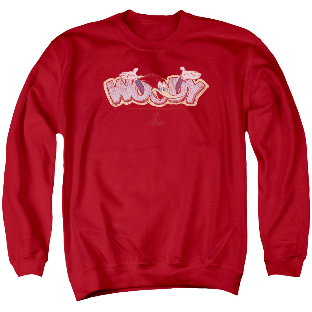 Woody Woodpecker Sketchy Bird Adult Sweatshirt Front