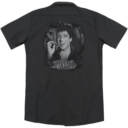 Scarface Smokey Scar (Back Print) Workshirt Back