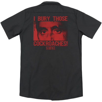 Scarface Cockroaches (Back Print) Workshirt Back