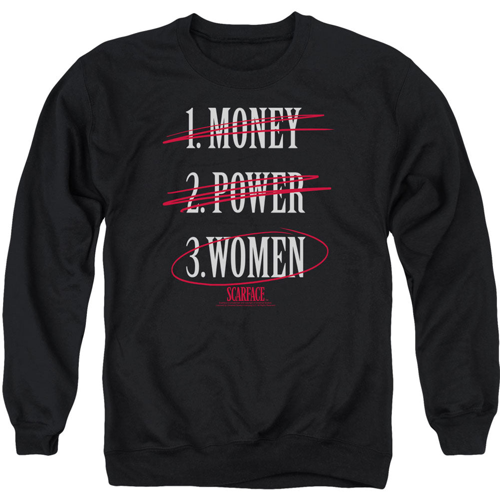 Scarface Money Power Women Adult Sweatshirt Front