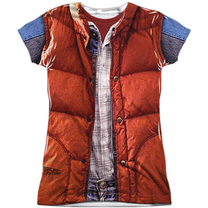 Back To The Future Mcfly Vest Sublimation Junior Top Front