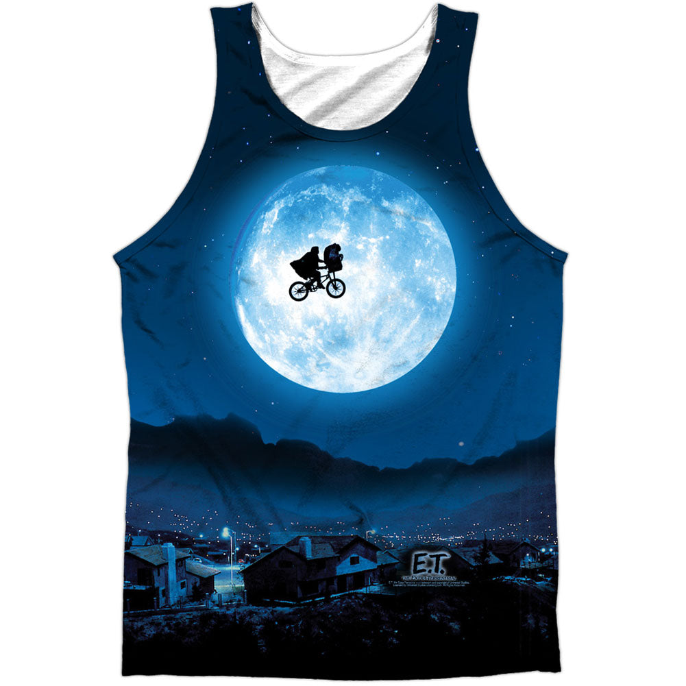 E.T. Moon 100% Poly Mens Tank Front