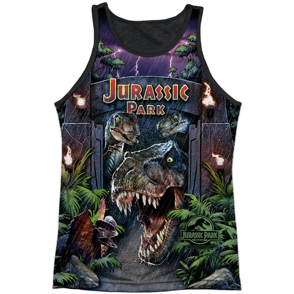 Jurassic Park Welcome To The Park Black Back Mens Tank