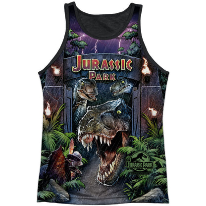 Jurassic Park Welcome To The Park Black Back Mens Tank