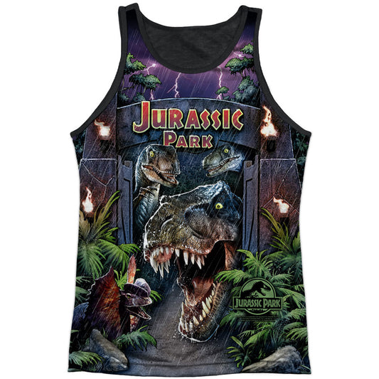 Jurassic Park Welcome To The Park Black Back Mens Tank