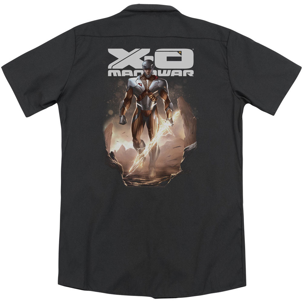 X-O Manowar Lightning Sword(Back Print) Workshirt Back