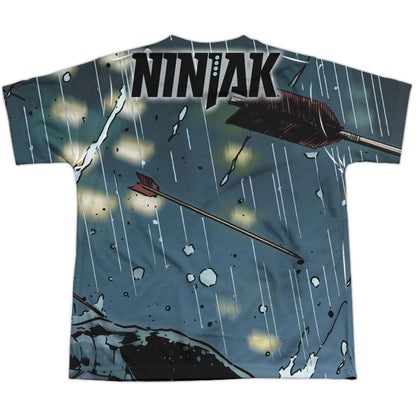 Ninjak Raining Arrows Youth 100% Poly Front/Back Print Sublimation T-shirt Back