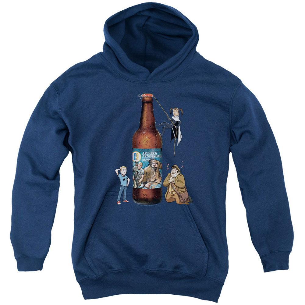 Archer & Armstrong Ale Youth 50% Poly Hooded Sweatshirt Front