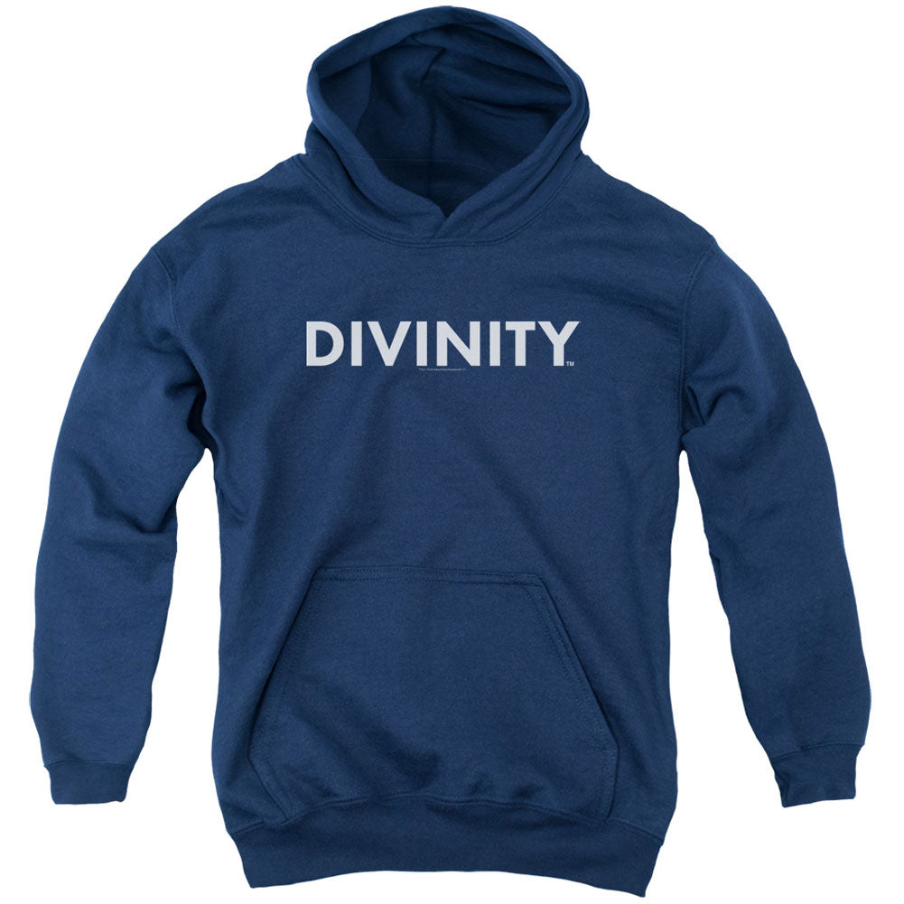 Valiant Divinity Logo Youth 50% Poly Hooded Sweatshirt Front