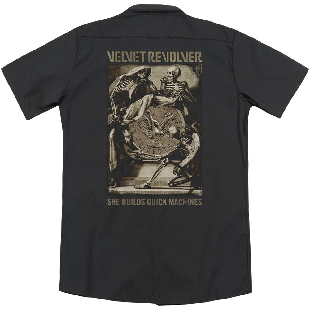 Velvet Revolver Quick Machines(Back Print) Work Shirt Back