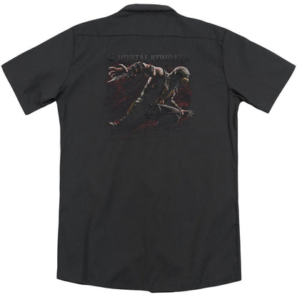 Mortal Kombat X Scorpion Lunge (Back Print) Workshirt Back