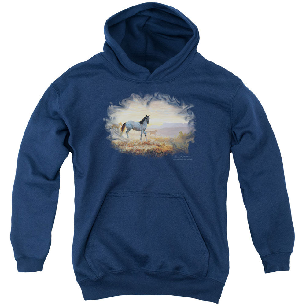 Wildlife Dust At Dawn Youth 50% Poly Hooded Sweatshirt Front