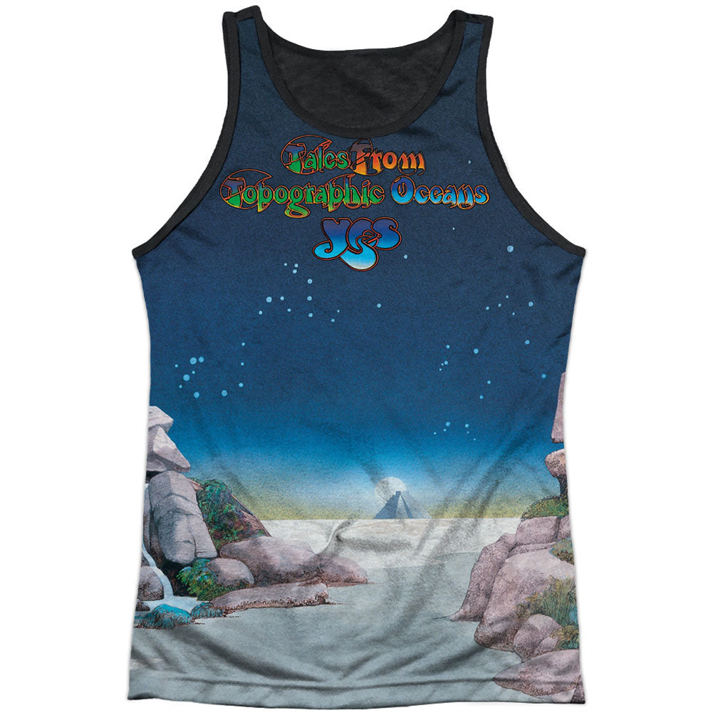 Yes Topographic Oceans Black Back Mens Tank