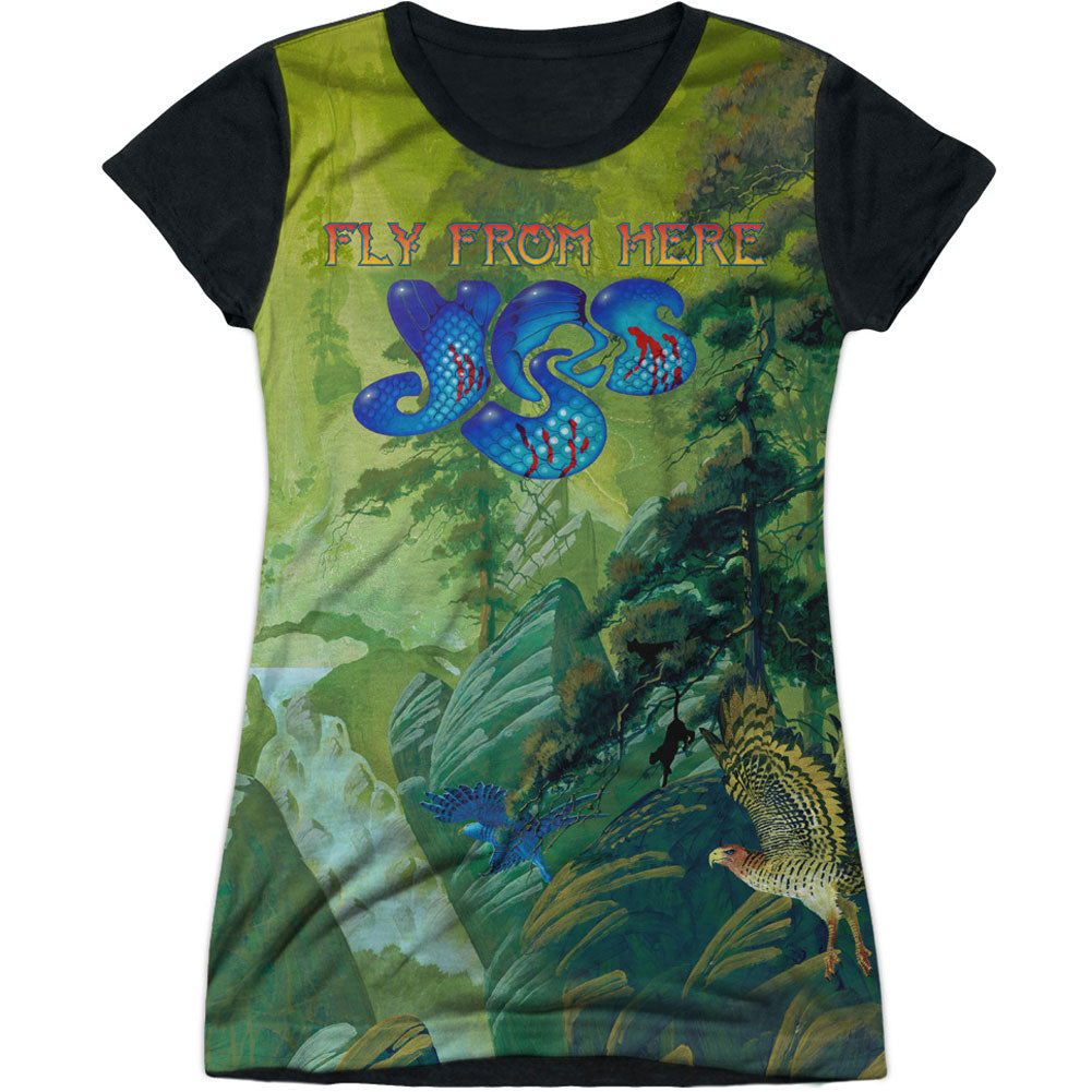 Yes Fly From Here Sublimation Junior Top Front