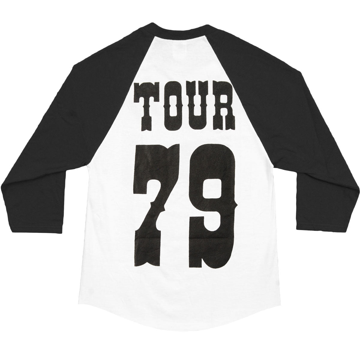 Waylon Jennings Tour 79 White Raglan Baseball Jersey Back