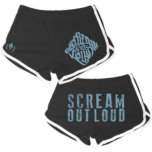 Scream Out Loud Logo Booty Shorts Front