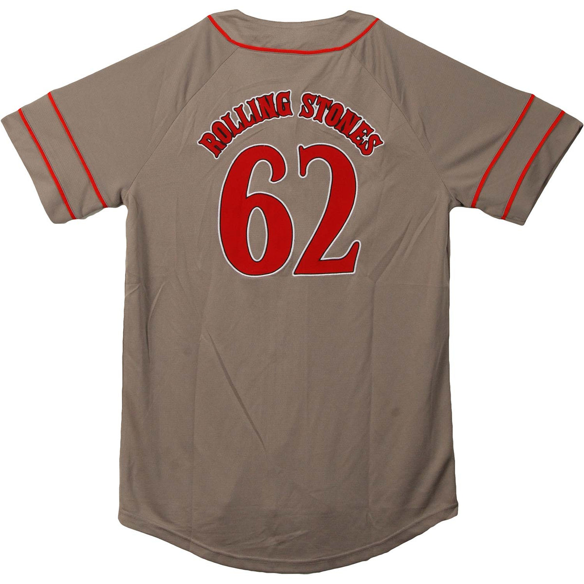 Rolling Stones Gry Baseball Jersey Back