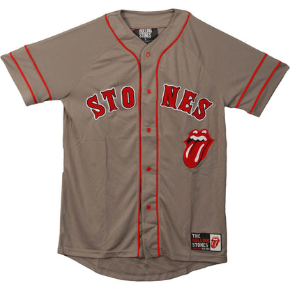 Rolling Stones Gry Baseball Jersey Front