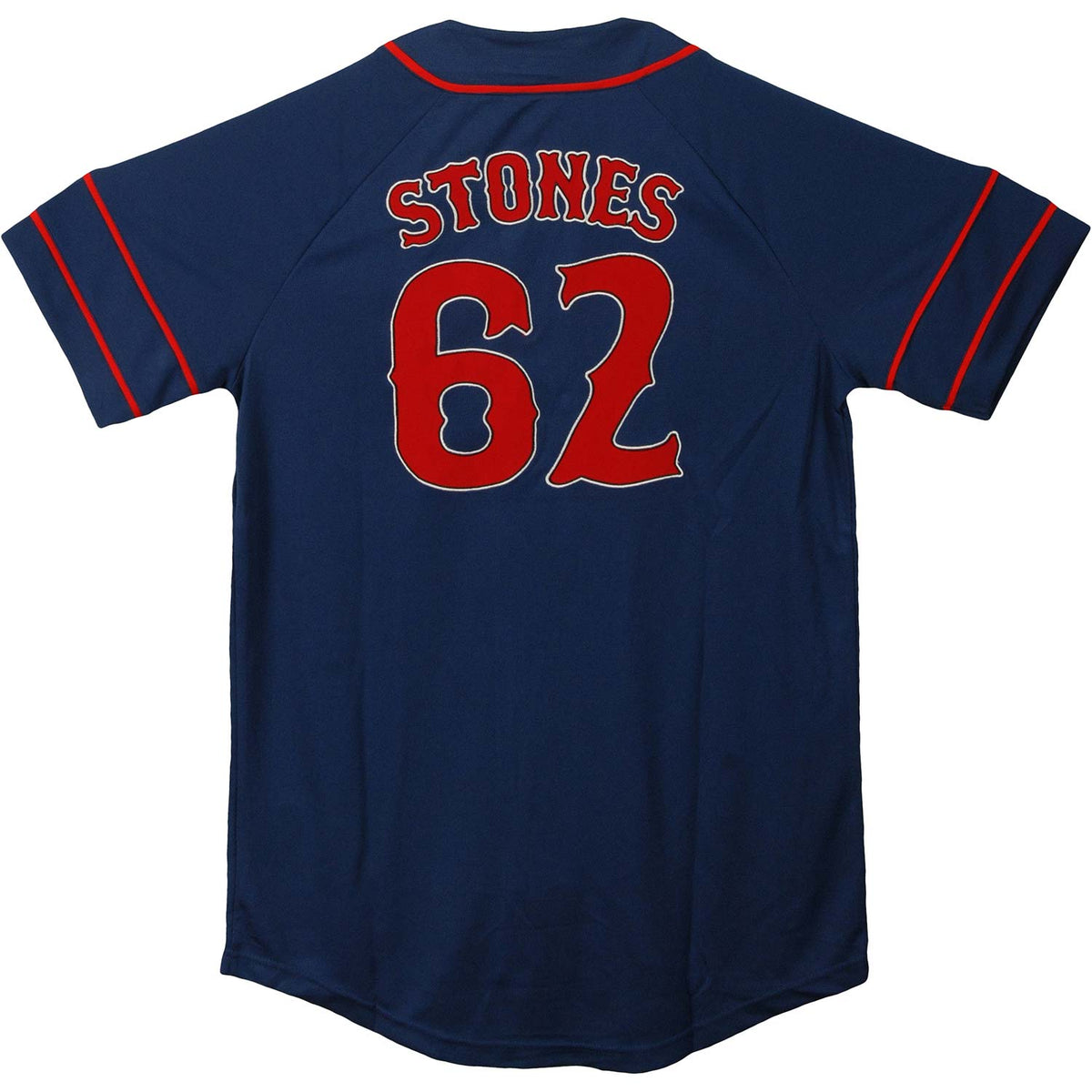 Rolling Stones Blue Baseball Jersey Back