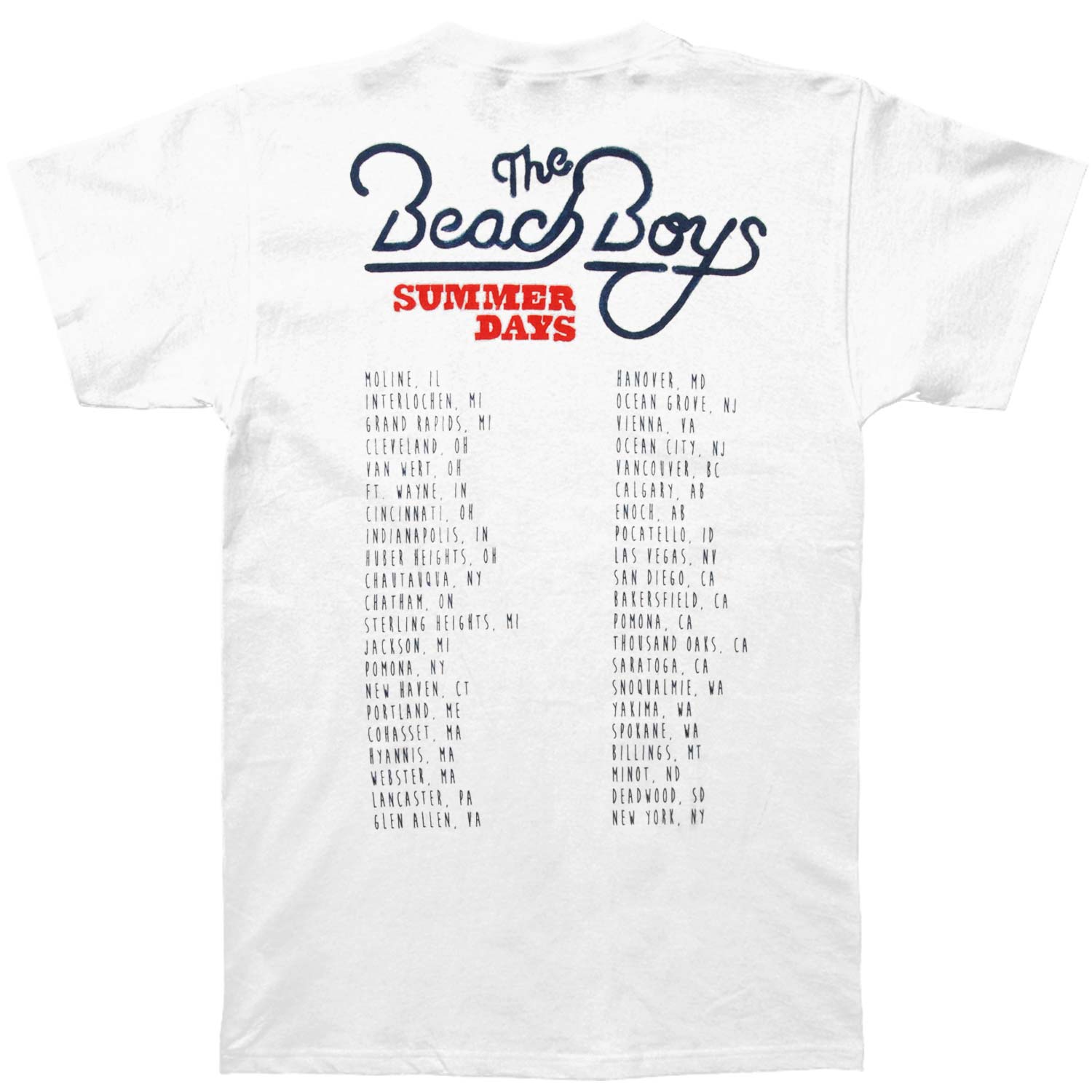 Beach Boys Cali Girls 2015 Tour T-shirt
