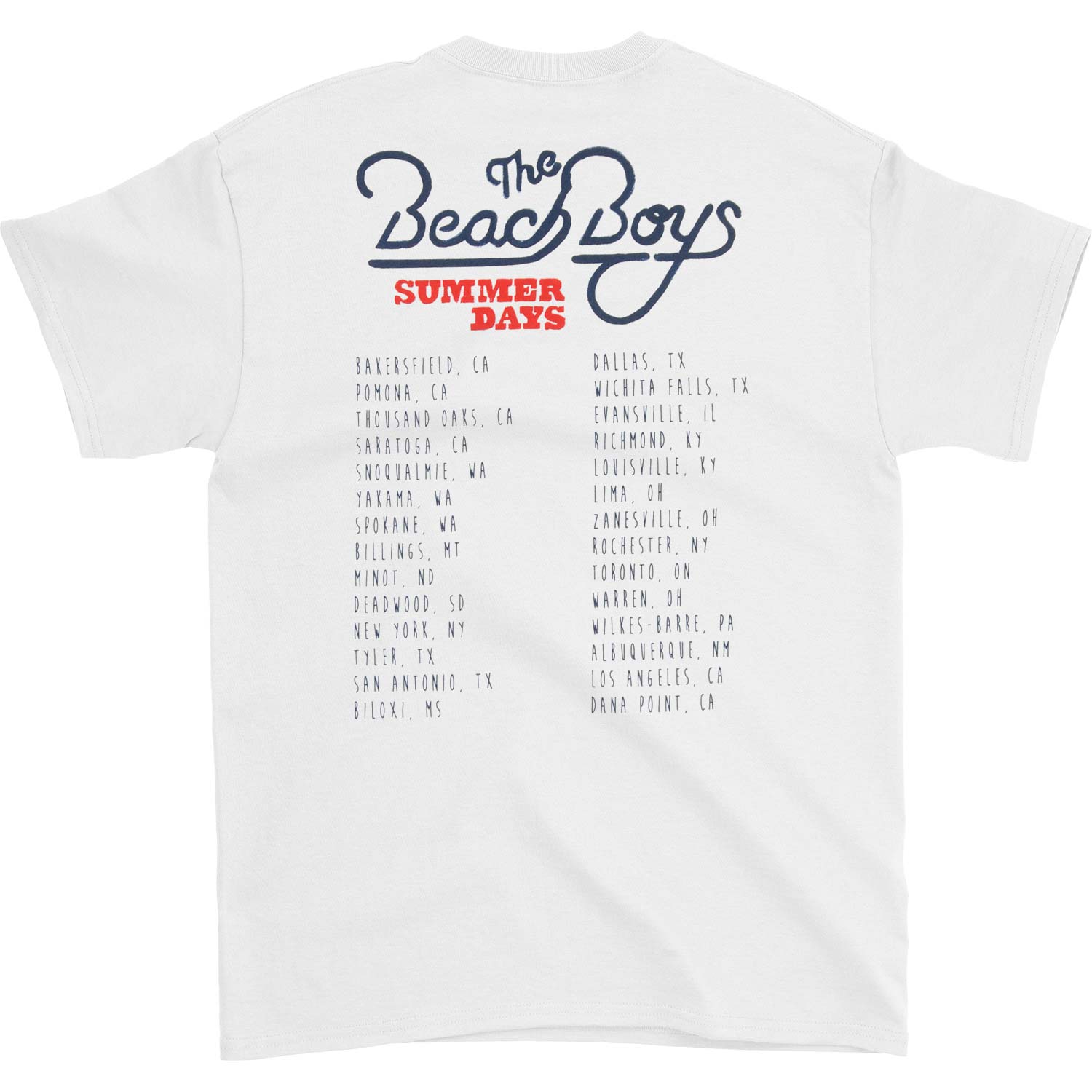 Beach Boys Cali Girls 2015 Tour T-shirt