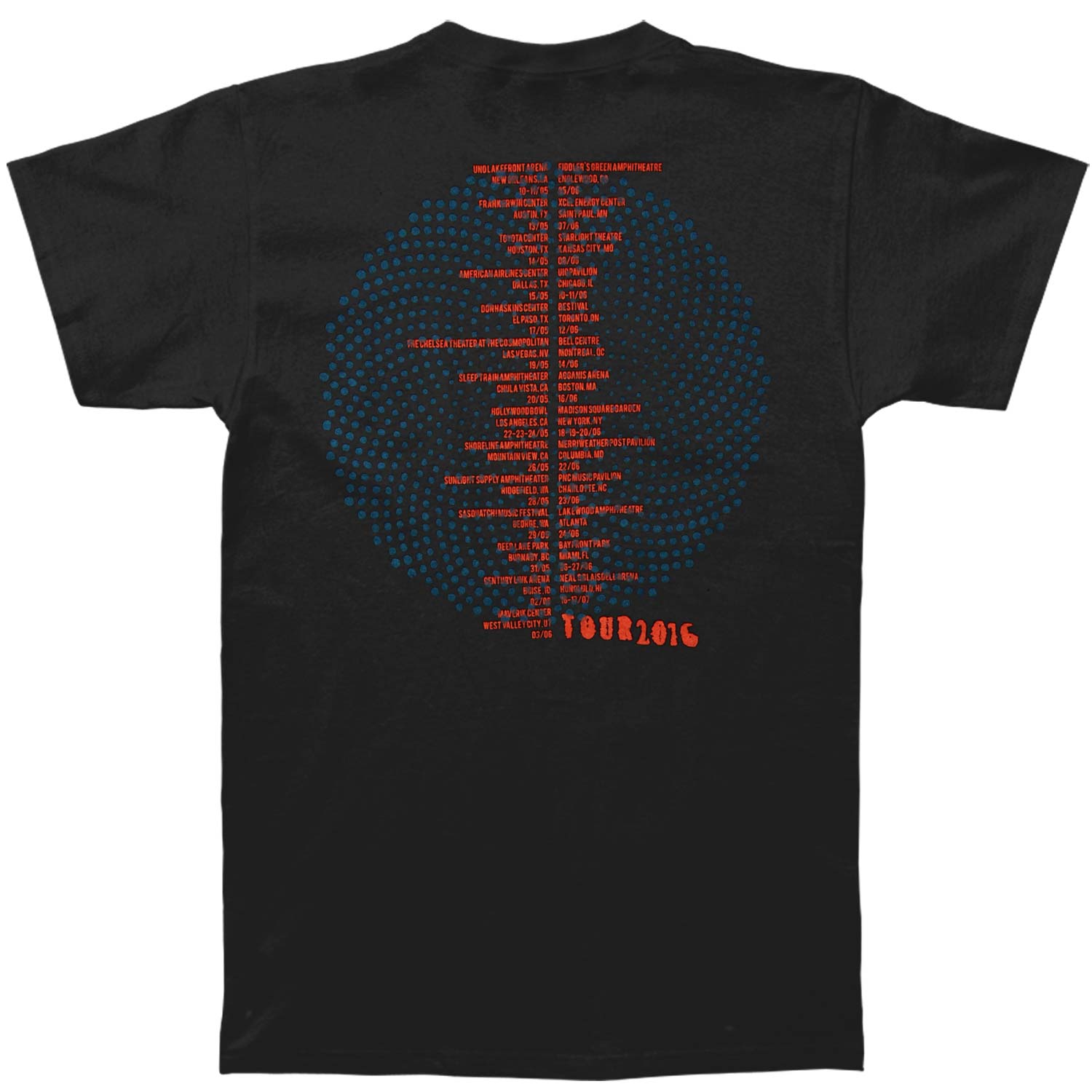 Cure Blue Spiral 2016 Tour T-shirt