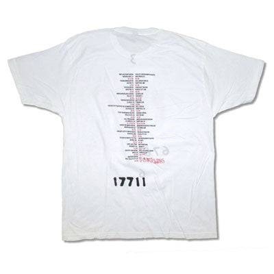 Numbers On White 2016 Tour T-shirt