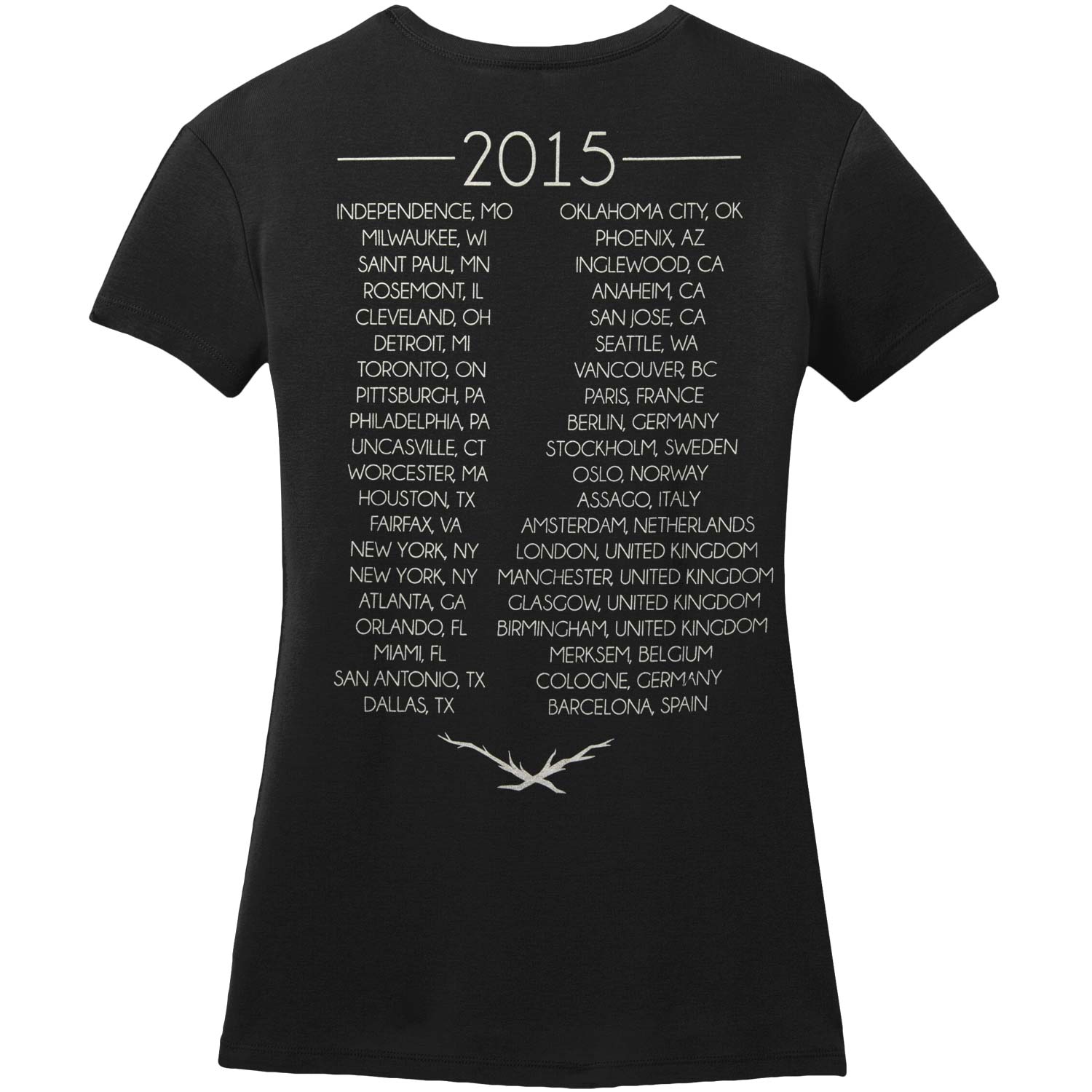 Ariana Grande Honeymoon 2015 Tour Junior Top Back