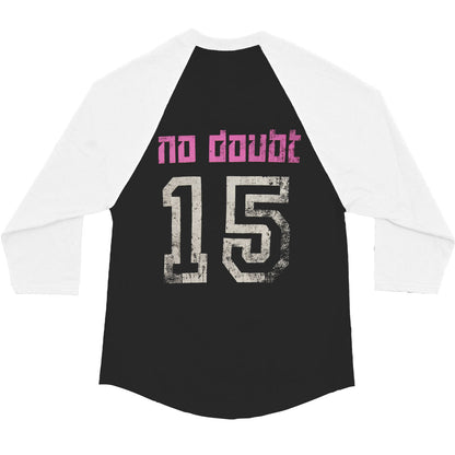 No Doubt B&W Pose 2015 Tour Baseball Jersey Back
