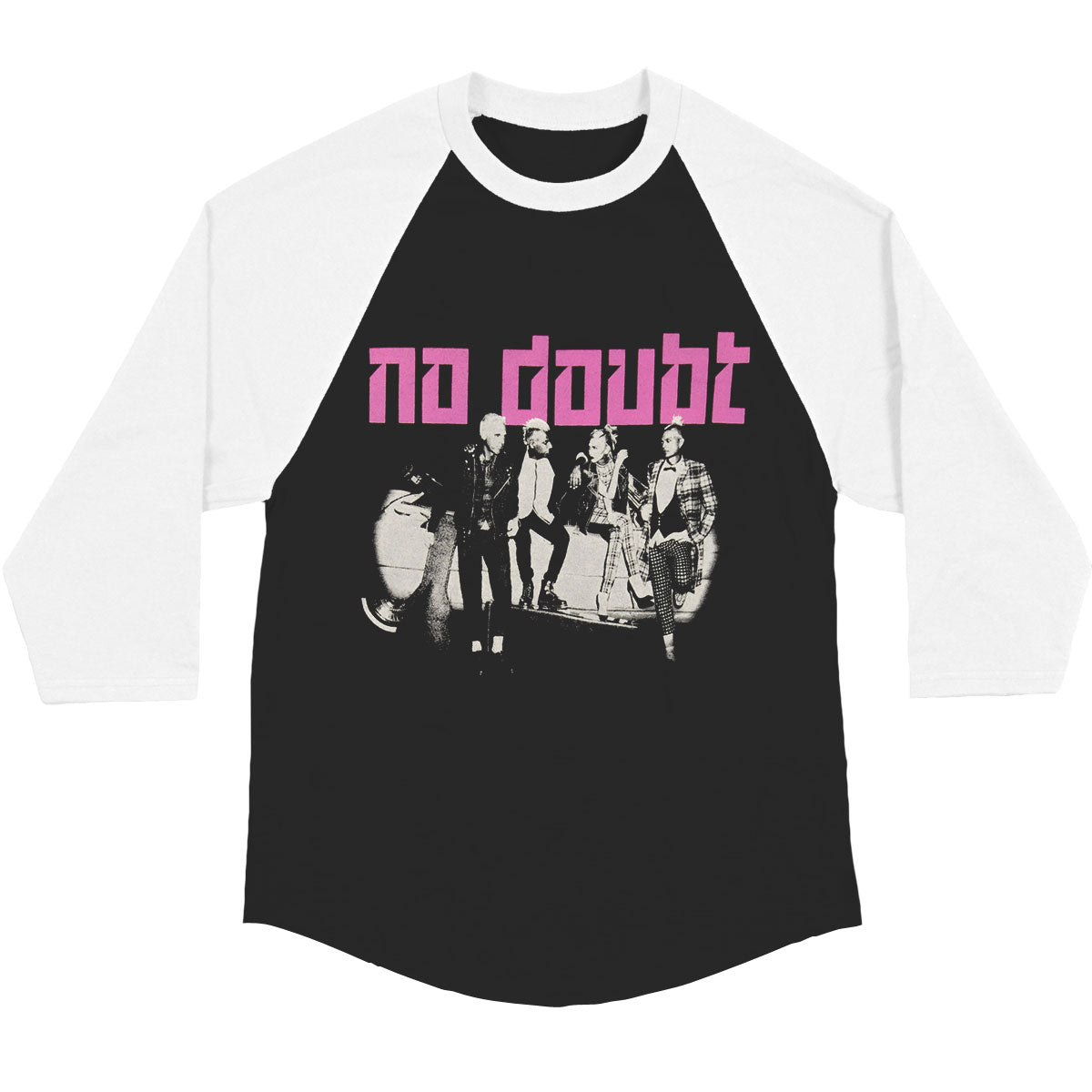 No Doubt B&W Pose 2015 Tour Baseball Jersey Front