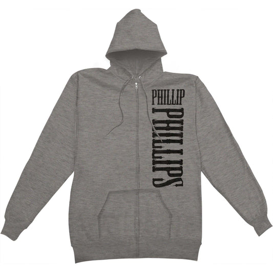 Phillip Phillips Logo Zippered Hooded Sweatshirt Front
