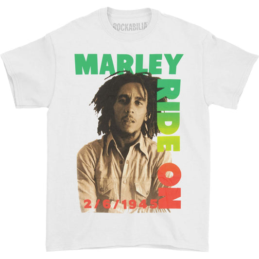 Bob Marley Ride On Pose T-shirt Front