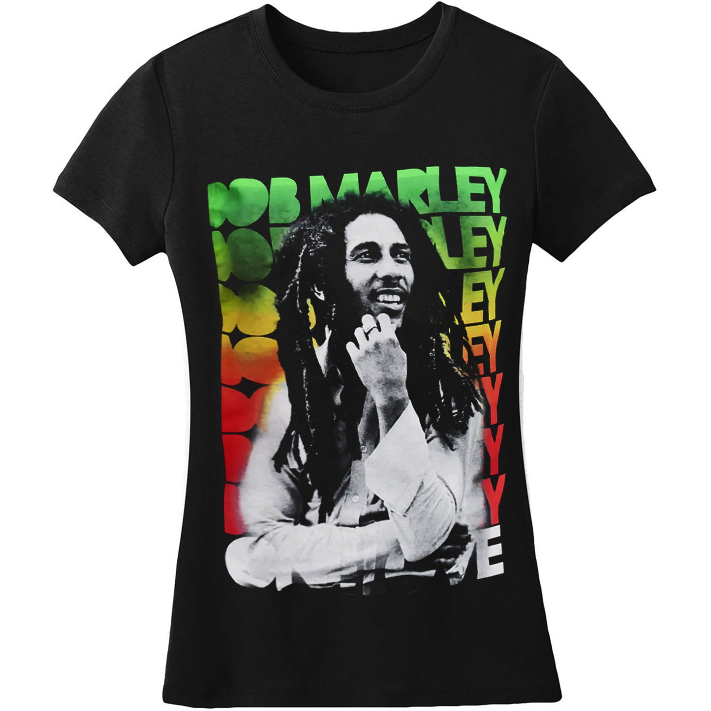 Block Rasta V Neck Women's T-Shirt Junior Top