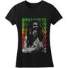 Block Rasta V Neck Women's T-Shirt Junior Top