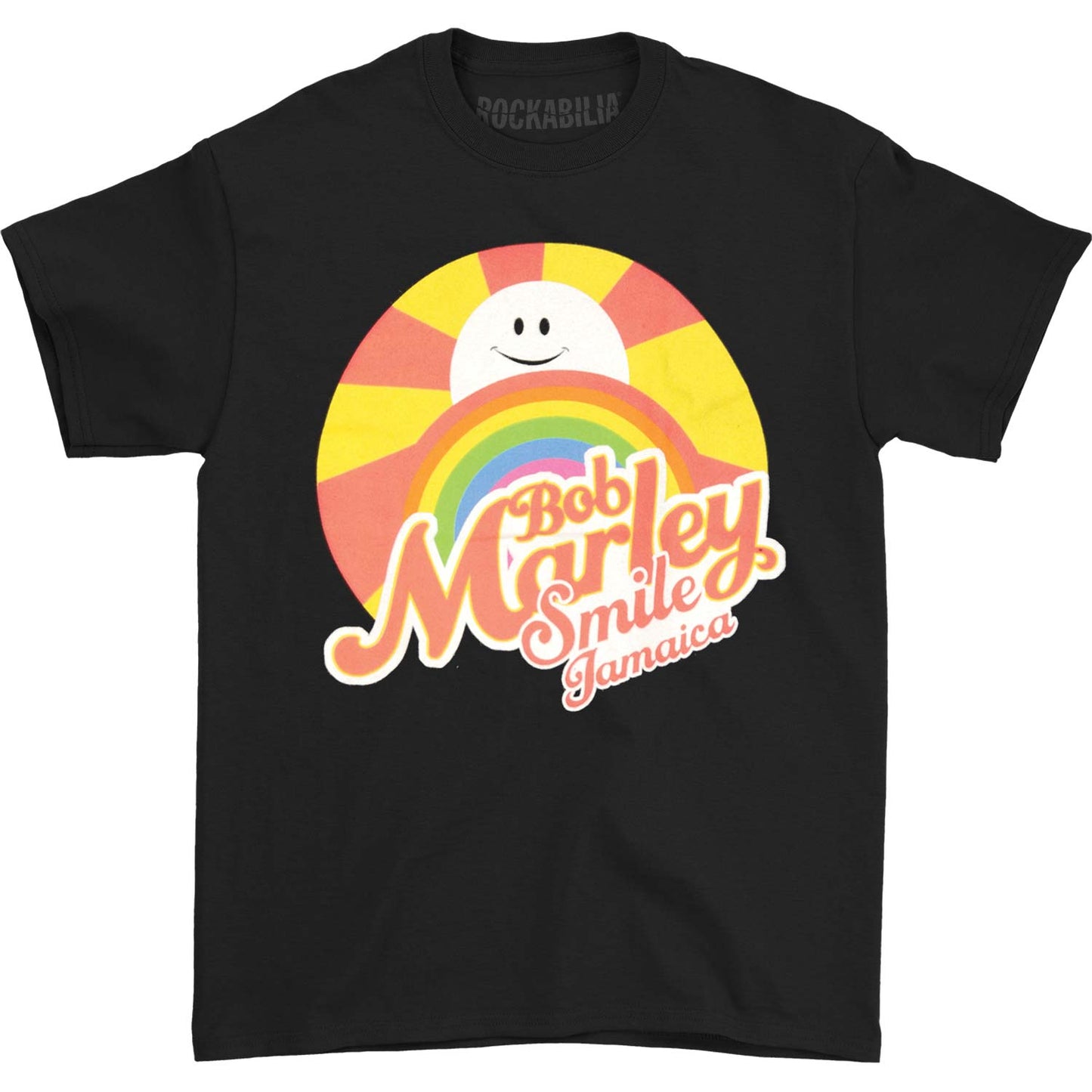 Bob Marley Smile Jamaica Rainbow T-shirt Front