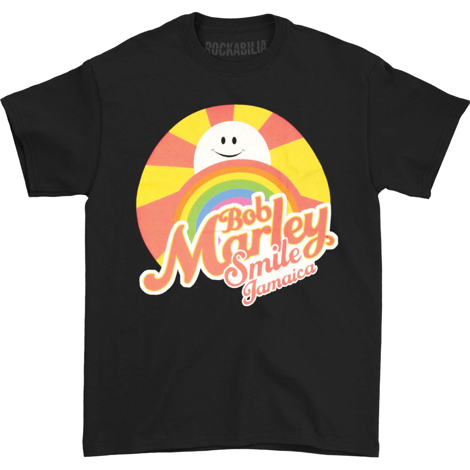 Bob Marley Smile Jamaica Rainbow T-shirt Front