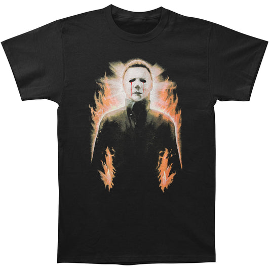 Halloween Mike Myers Flames T-shirt Front