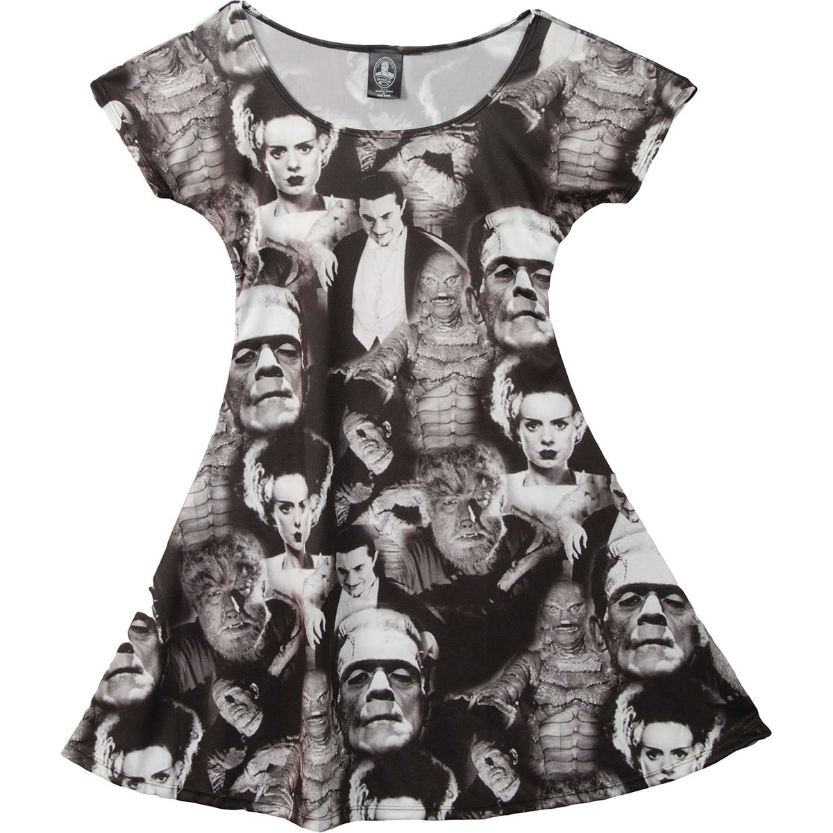 Universal Monsters Collage Skater Dress Dress Front