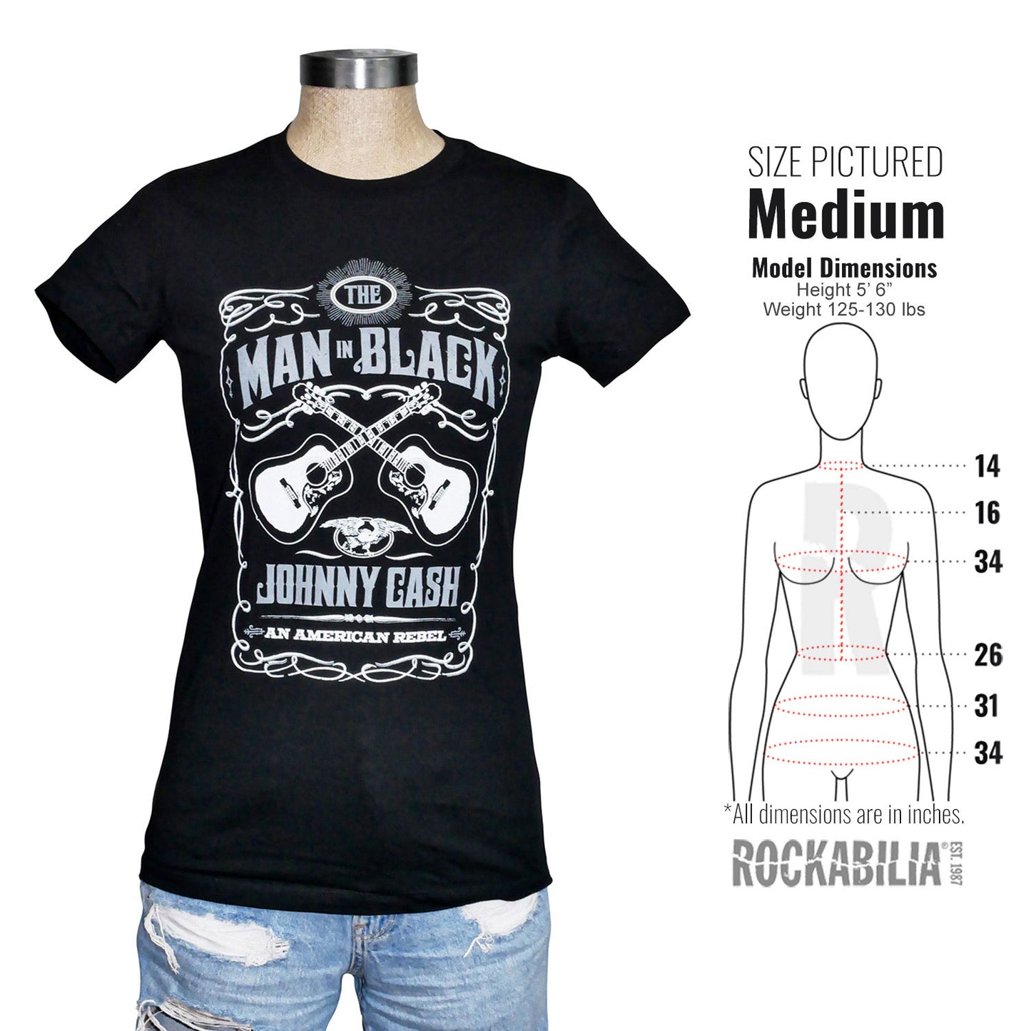 MIB Guitar Women's Tee Junior Top
