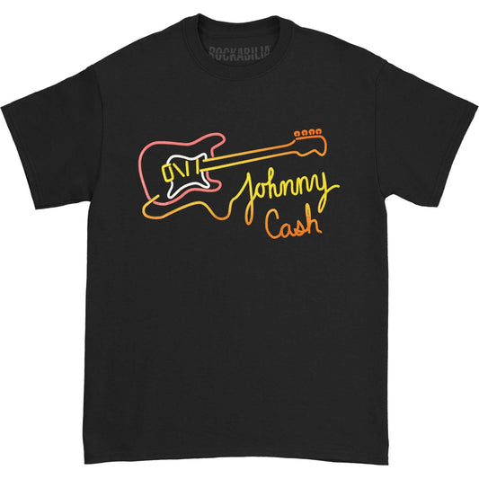 Johnny Cash Neon Guitar Youth Tee T-shirt Front