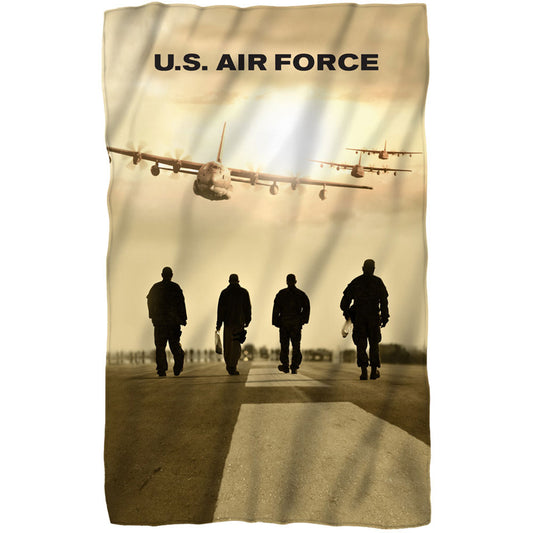 Air Force Long Walk 48x80 Fleece Blanket Front