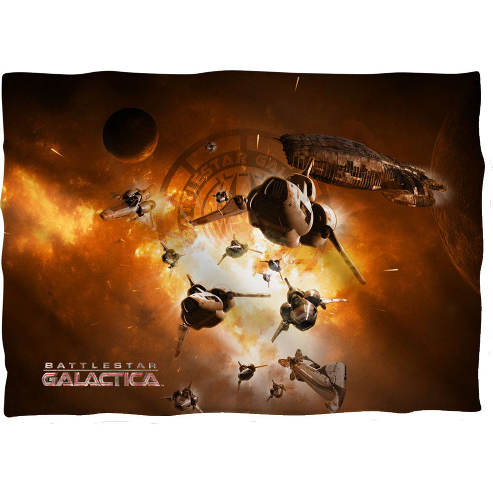 Battlestar Galactica Dog Fight 20x28 Pillowcase
