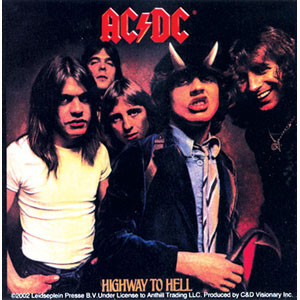 AC/DC Highway To Hell Sticker Front