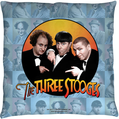 Three Stooges Portraits 16x16 Pillow