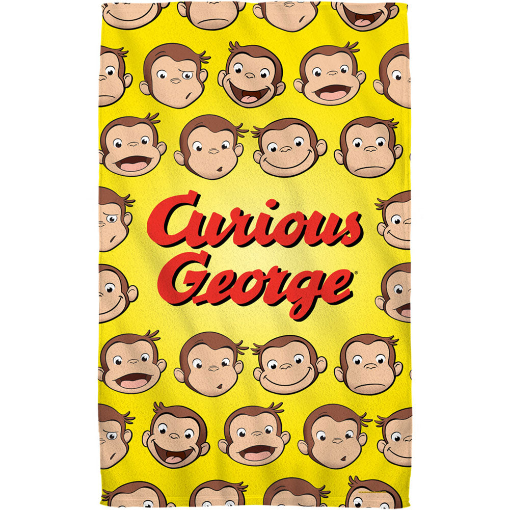 Curious George Heads 27x52 Towel Front