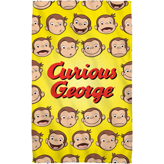 Curious George Heads 27x52 Towel Front