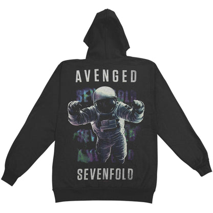 Avenged Sevenfold AVS Logo Space Zip Hoodie Zippered Hooded Sweatshirt Back