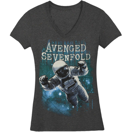 Avenged Sevenfold AVS Space Jr V-Neck Junior Top Front