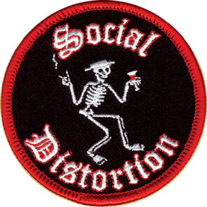 Social Distortion Skelly Embroidered Patch Front
