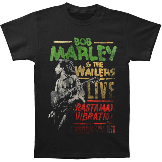 Bob Marley Rastaman Vibration Tour 1976 Slim Fit T-shirt Front